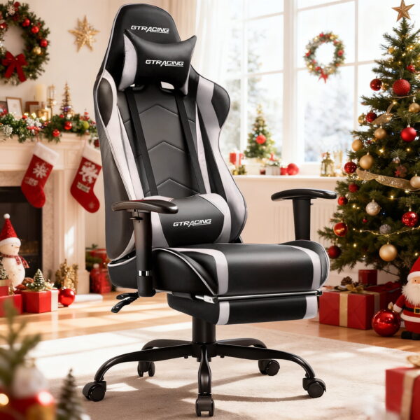 GTRACING-Gaming-Chair-with-Footrest-PU-Leather-Office-Chair-with-Adjustable-Headrest-White_19d1ccc4-e93c-4d16-a943-f642dcc5ce7f.70df76b710d3f3a30b39df34222d75f3.jpeg GTRACING Gaming Chair with Footrest PU Leather Office Chair with Adjustable Headrest, White