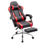 edx Comfort Gaming Chair, Ergonomic Design, Adjustable Features, Home Offfice Chair, Black and Red